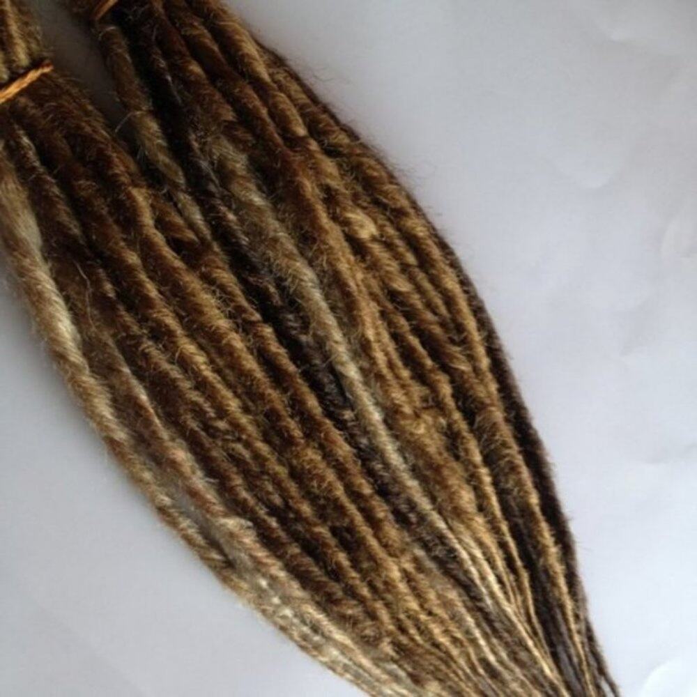30 SE Single Ended Brown Blonde Auburn Dread Dreadlock Hair Extensions